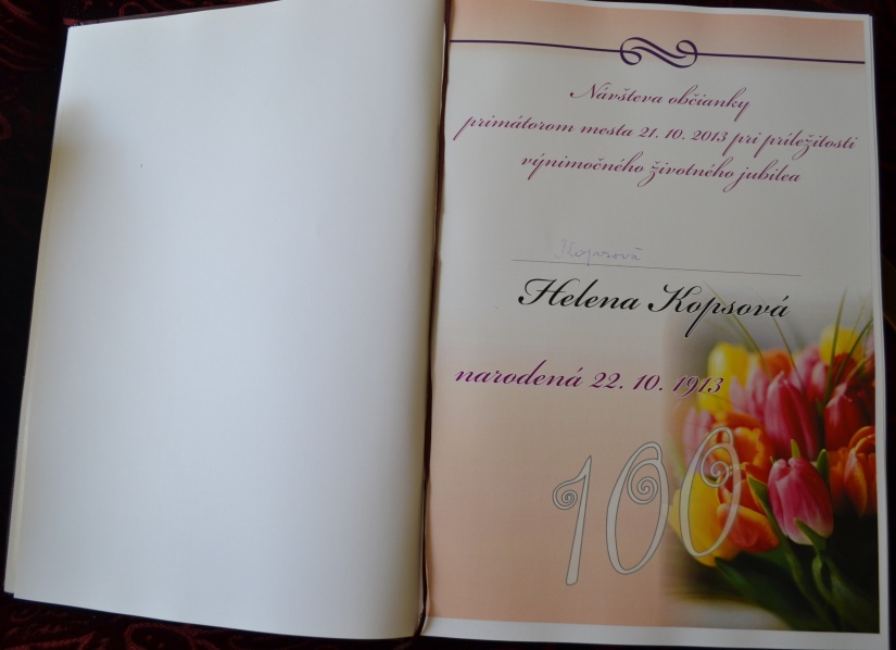 Primátor navštívil 100 ročnú jubilantku