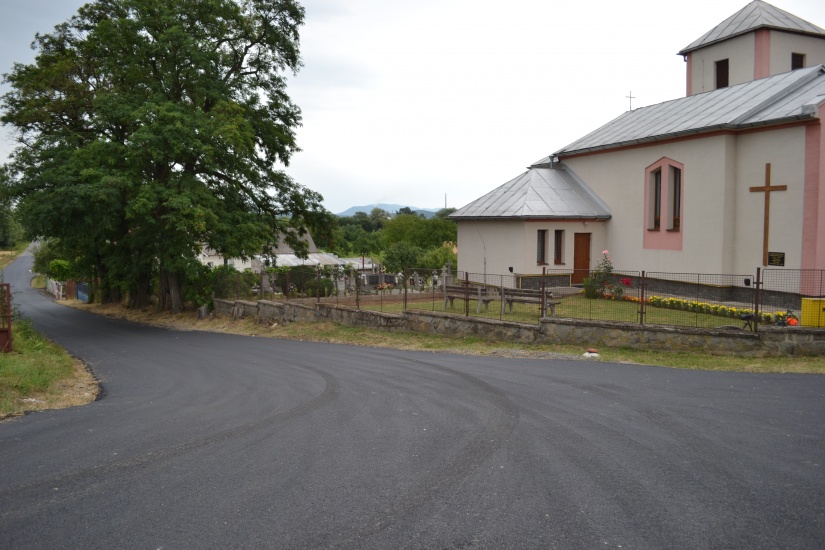 Cestná komunikácia Lomnica - Ortáše po zrealizovaní opravy