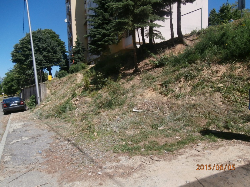 Spevnená plocha na Okulke pred opravou