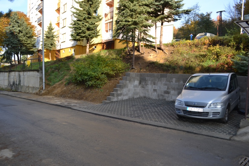 Spevnená plocha na Okulke po zrealizovaní opravy