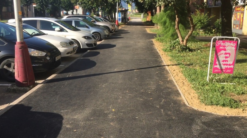 Chodník na Ulici duklianskych hrdinou po oprave