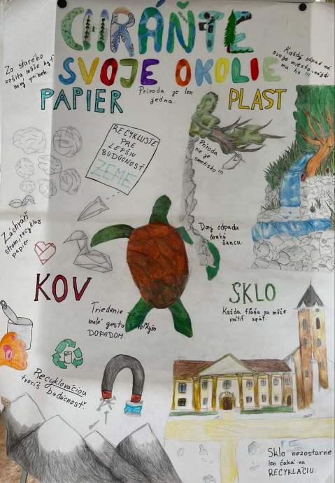 Časť plagátu žiakov Základnej školy Juh