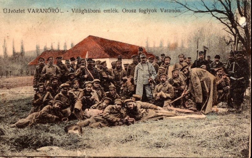 Pozdrav z Vranova z čias 1. sv. vojny - ruskí zajatci vo Vranove