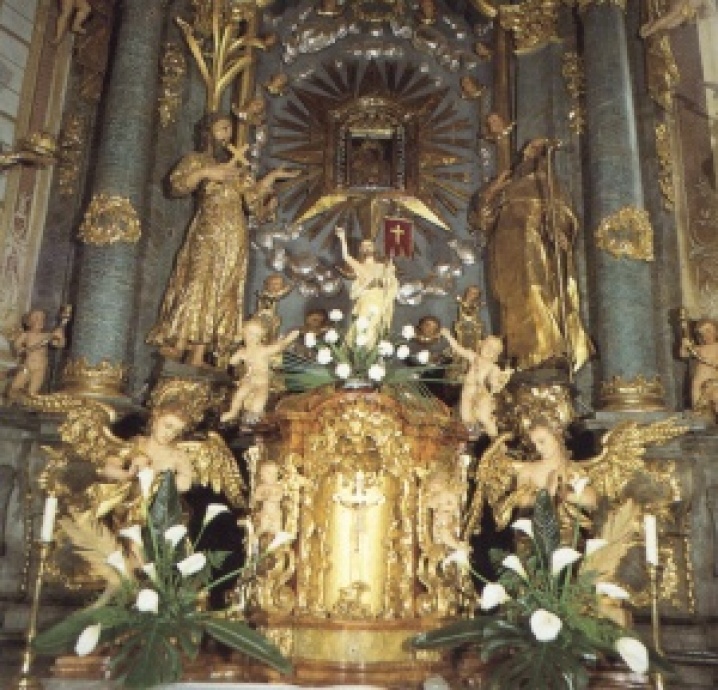 Hlavný oltár s obrazom Panny Márie