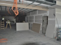 Dom kultúry - foyer vľavo stavebná činnosť